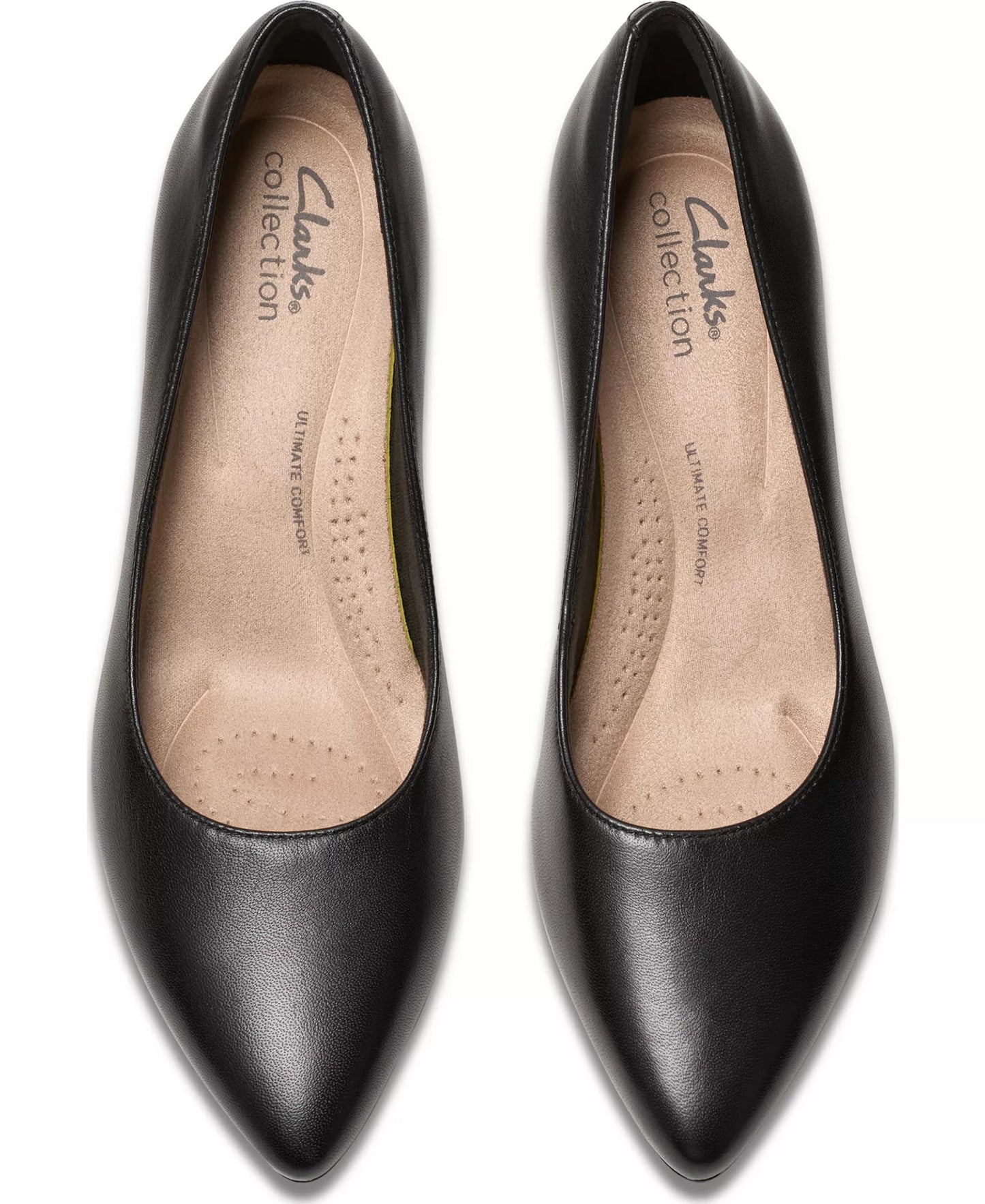 Clarks Women's Kepley Vine Pumps  Black Leather Size 8