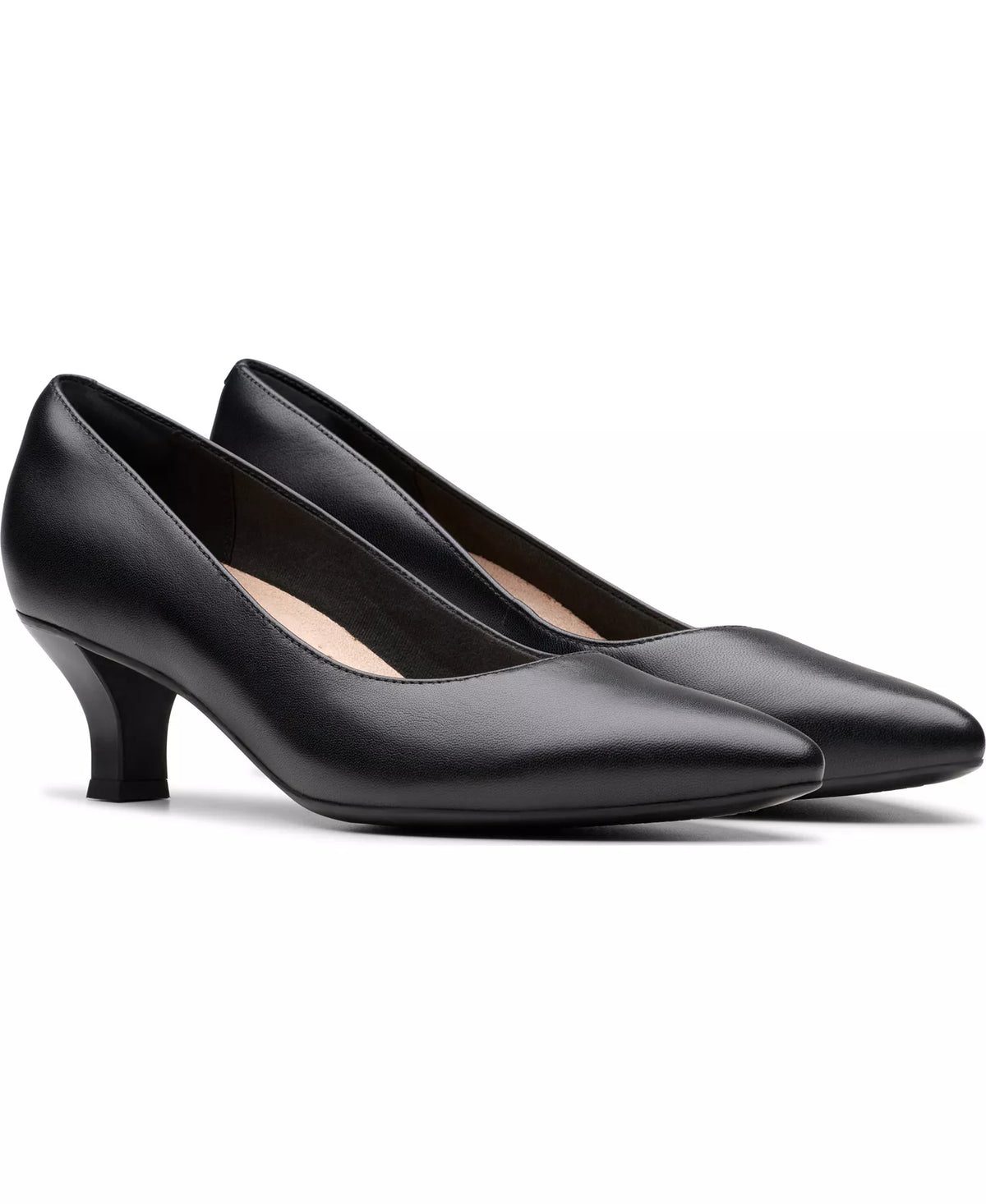 Clarks Women's Kepley Vine Pumps  Black Leather Size 8
