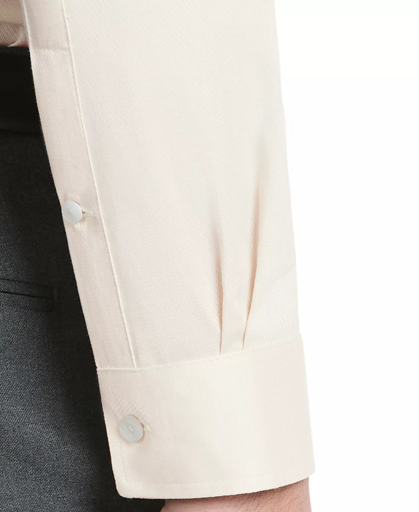 Michael Kors Men's Comfort Stretch Slim Fit Dress Shirt  Ecru 15.5 34/35