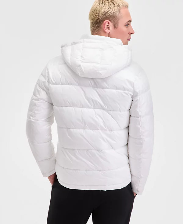 Michael Kors Men's Shine Puffer Jacket  White Size M