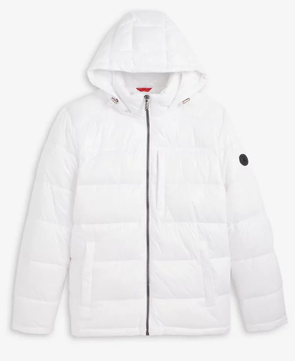 Michael Kors Men's Shine Puffer Jacket  White Size M