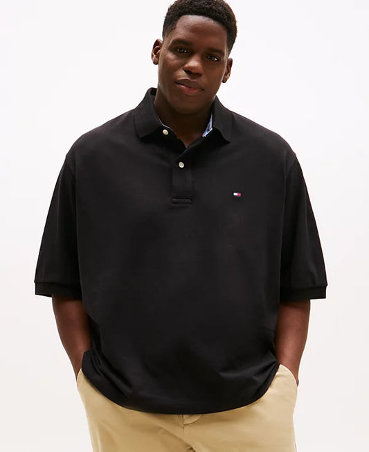 Tommy Hilfiger Men's Big & Tall Classic-Fit Ivy Polo  Dark Sable Size LT