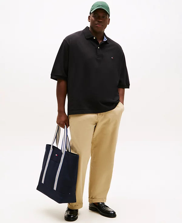 Tommy Hilfiger Men's Big & Tall Classic-Fit Ivy Polo  Dark Sable Size LT