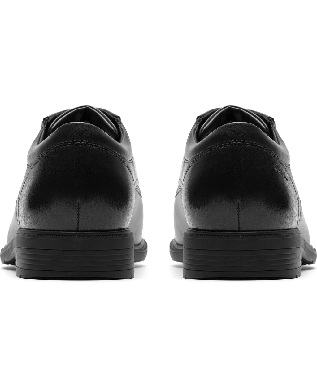 Clarks Men's Steadwell Cap Dress Shoes  Black Leather Size 8