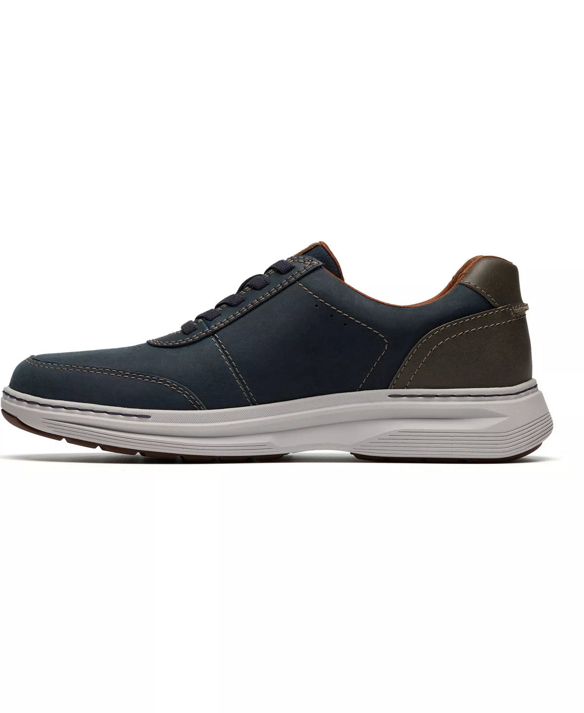 Clarks Men's Craftwell Lace Casual Sneakers  Navy Leather Size 10W