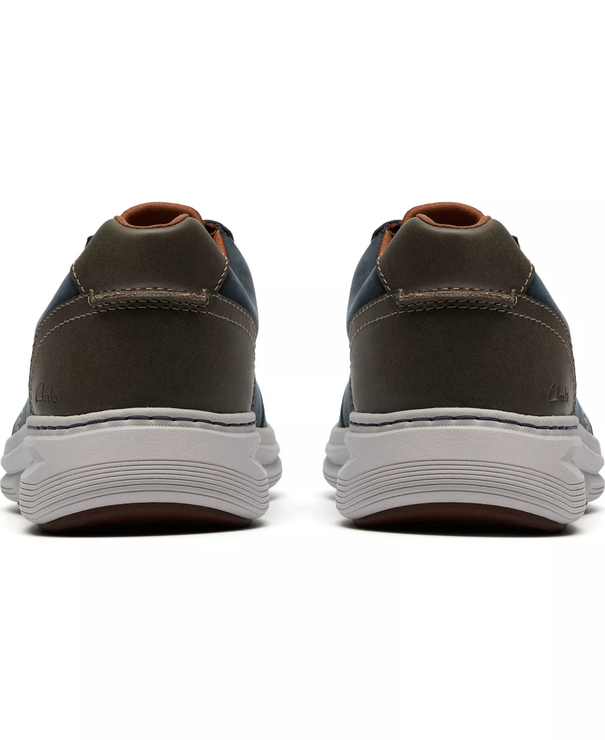 Clarks Men's Craftwell Lace Casual Sneakers  Navy Leather Size 10W