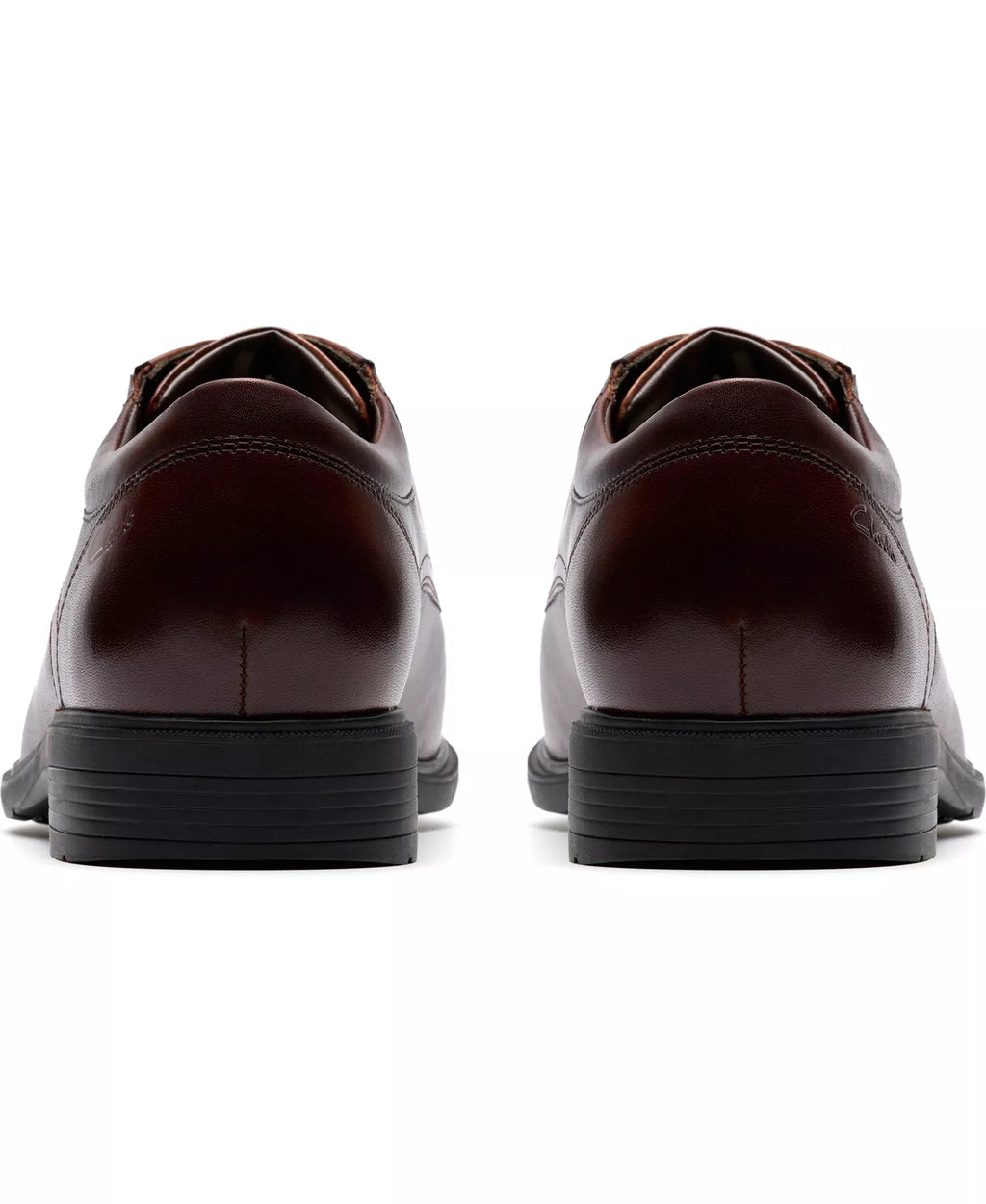 Clarks Men's Steadwell Cap Dress Shoes  Mahogany Leather Size 10.5