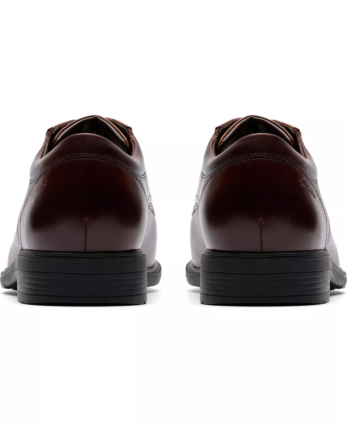 Clarks Men's Steadwell Cap Dress Shoes  Mahogany Leather Size 10.5