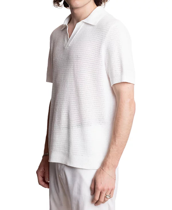 Paisley Gray Men's Slim Fit Short Sleeve Polo Shirt  White Size 2XL
