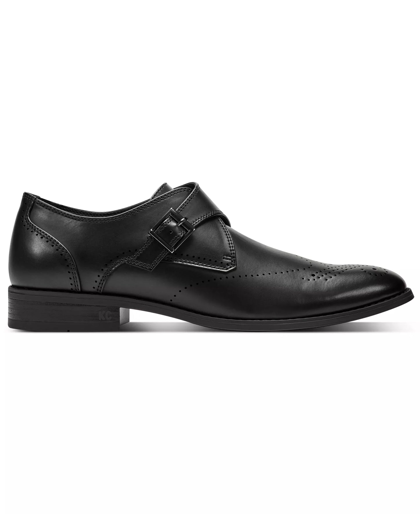 Kenneth Cole Reaction Men's Cheer Single Monk Strap Shoes  Black Size 13