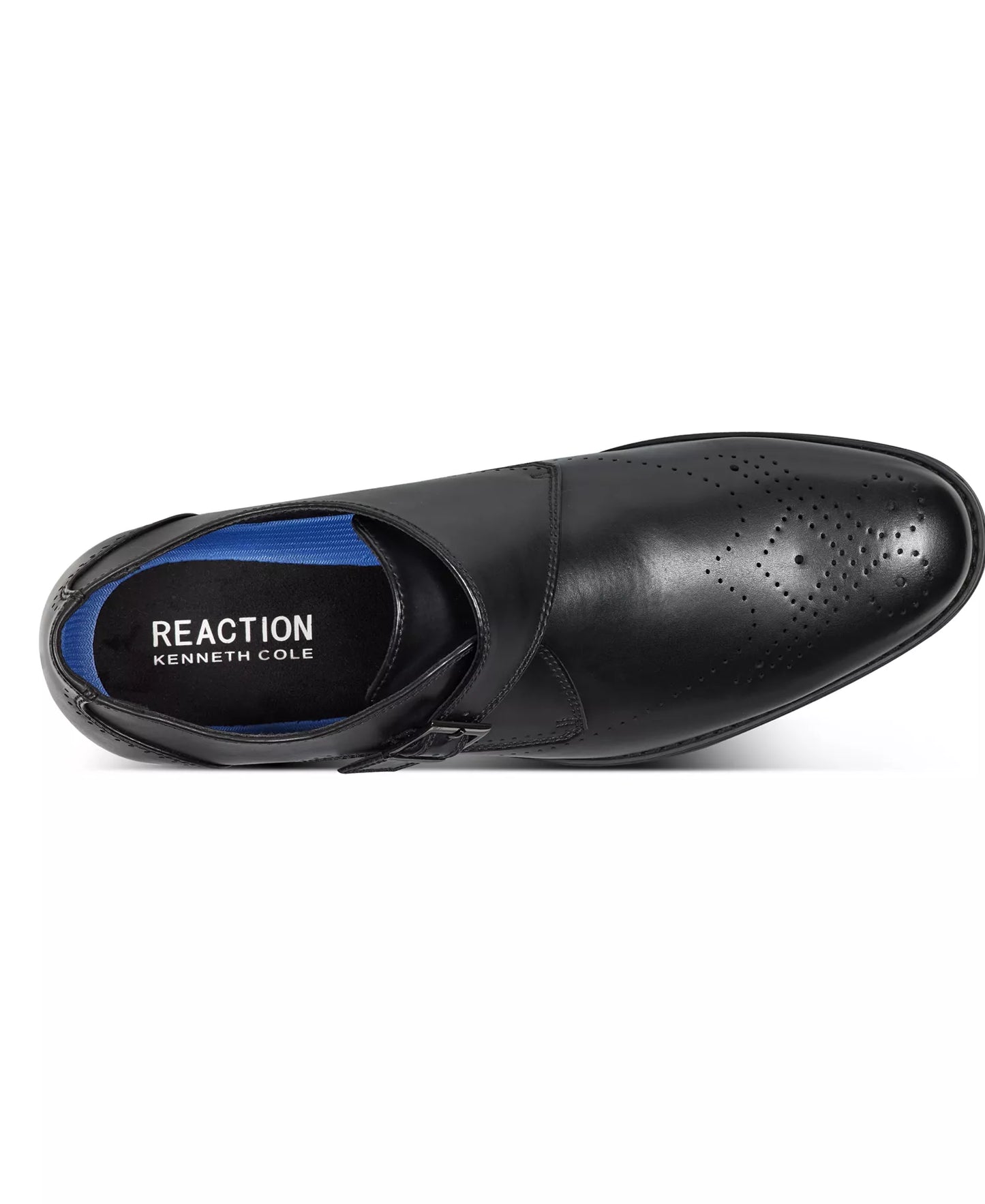 Kenneth Cole Reaction Men's Cheer Single Monk Strap Shoes  Black Size 13