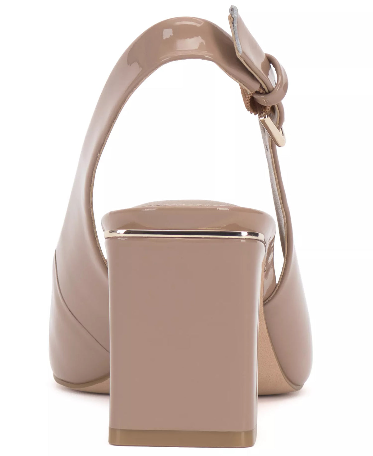 Vince Camuto Women's Hamden Buckle Slingback Pumps   Chai Latte Patent Size 8.5