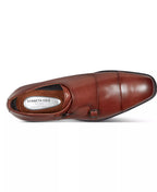Kenneth Cole New York Men's Charles Double Monk Strap Dress Shoes  Medium Brown Leather Size 8