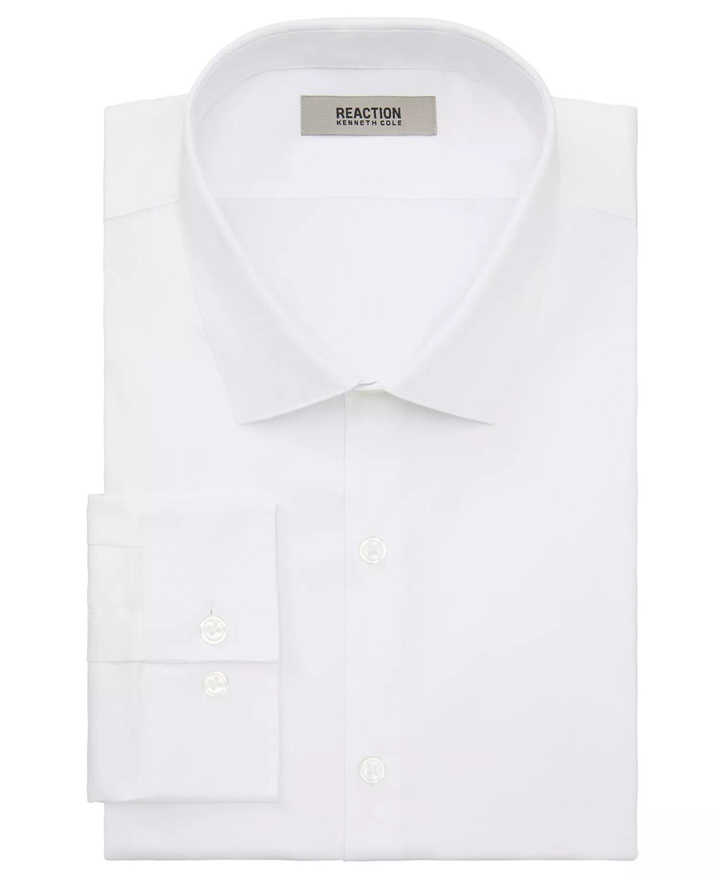 Kenneth Cole Reaction Men's Slim-Fit Flex Stretch Dress Shirt  White 15 32/33 (No Tag)