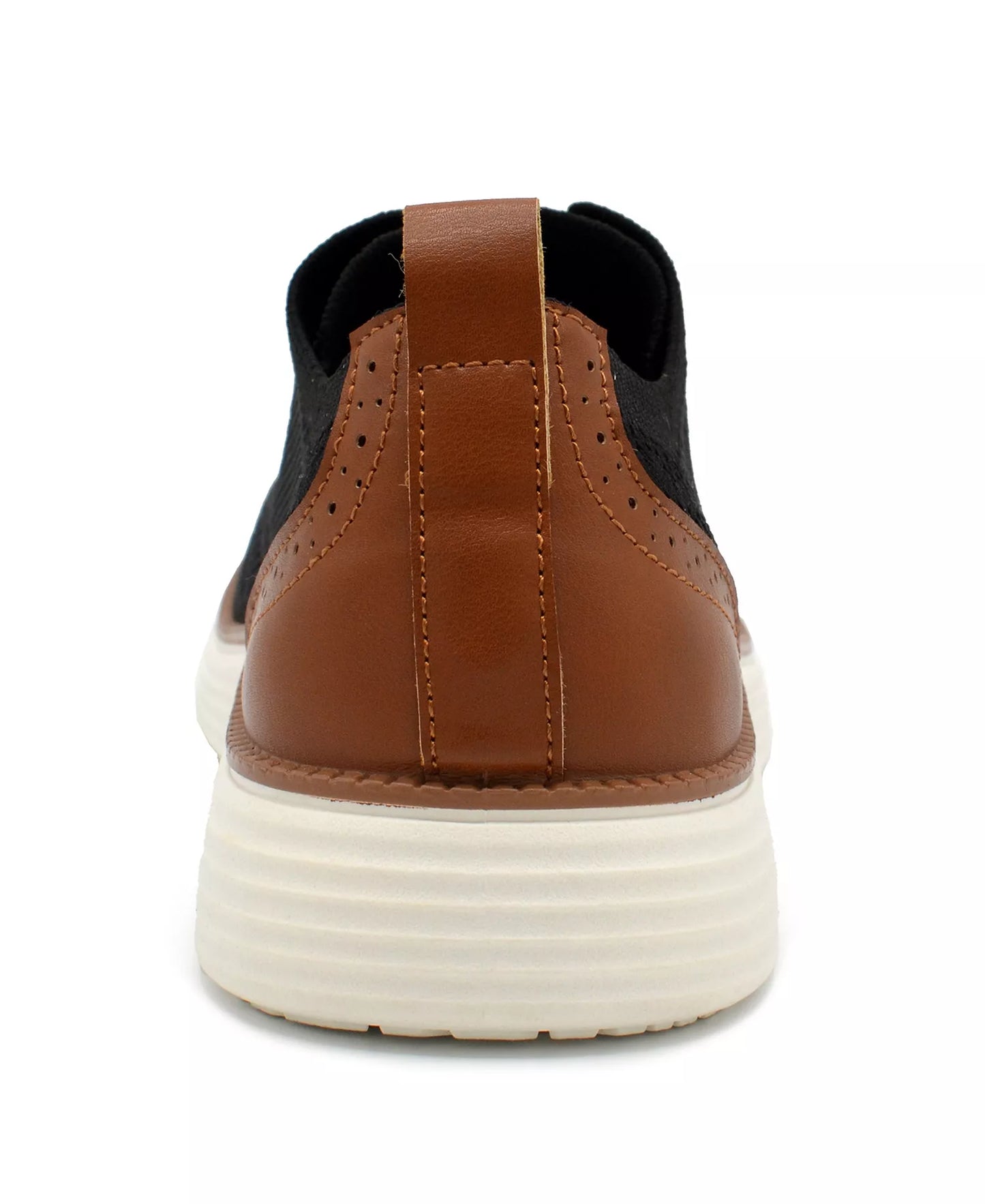 Akademiks Men's Olney Wingtip Knit Oxford Shoes  Black/White Size 10