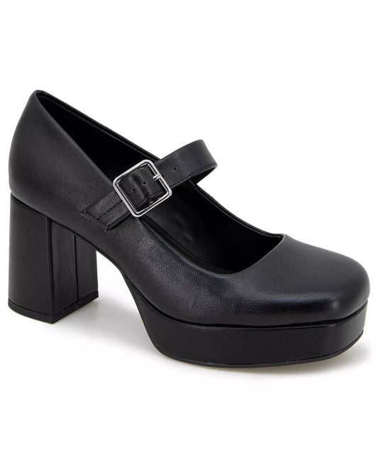 Kenneth Cole Reaction Women's Klair Mary-Jane Pumps  Black Size 9.5