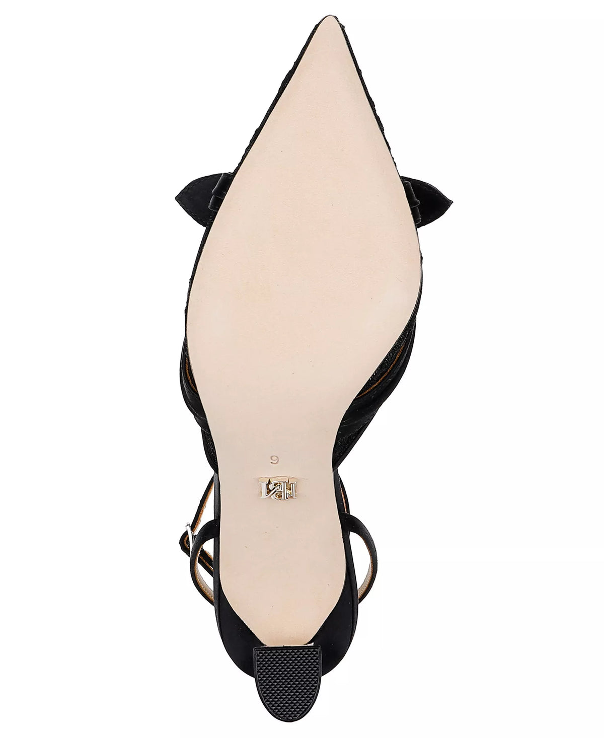 Badgley Mischka Women's Josie Pointed Toe Pumps  Black Satin Size 6.5