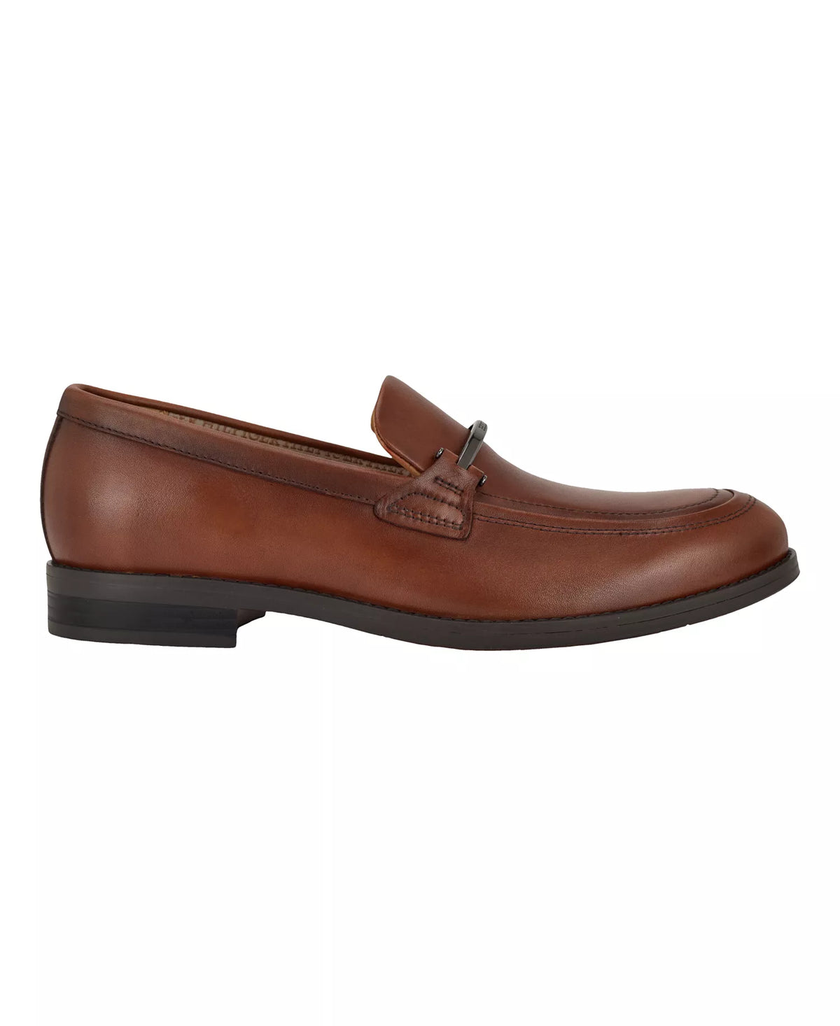 Tommy Hilfiger Men's Jezzon Leather Dress Loafers  Dark Natural Leather Size 10.5