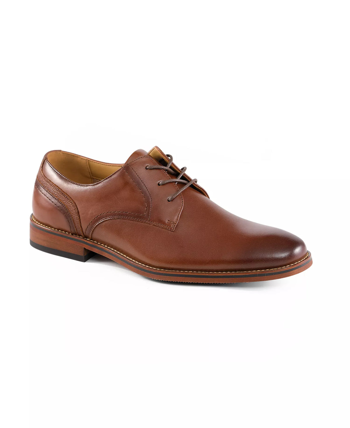 Tommy Hilfiger Men's Bramie Leather Casual Derby Shoes  Medium Brown Leather Size 12