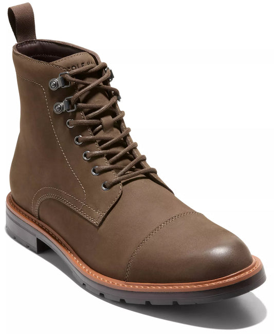 Cole Haan Men's Chamberlin Grand Cap Toe Boots  Truffle Nubuck Size 7