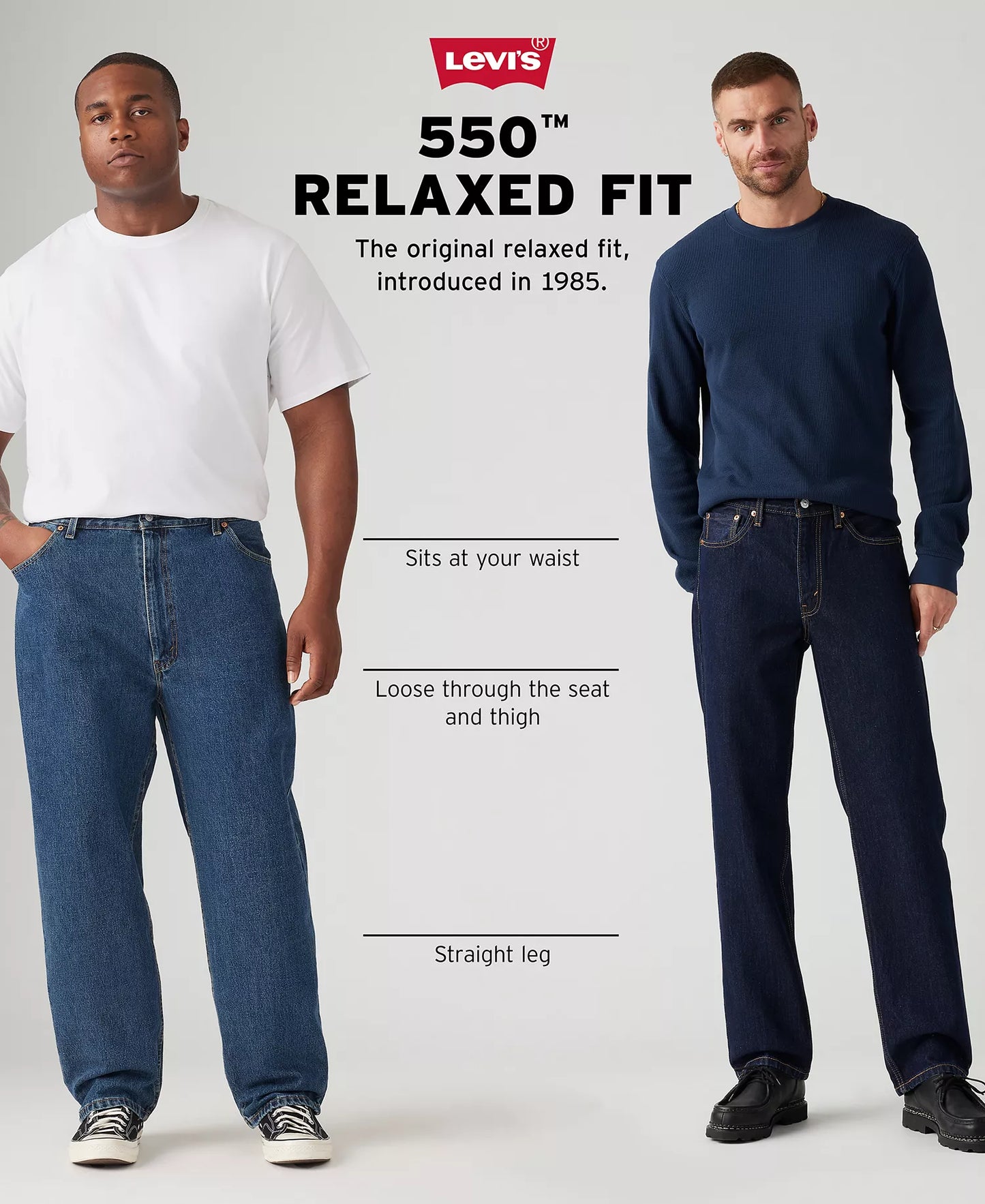 Levi's Men's 550 Relaxed-Fit Jeans  Rinse W36xL32