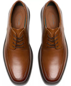 Clarks Men's Cosgrove Apron Dress Shoes  Dark Tan Leather Size 8