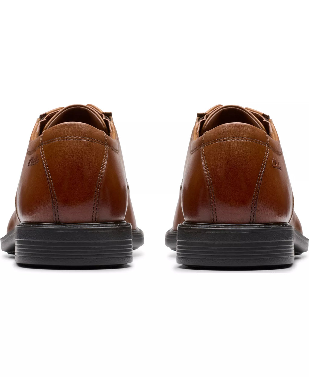 Clarks Men's Cosgrove Apron Dress Shoes  Dark Tan Leather Size 8