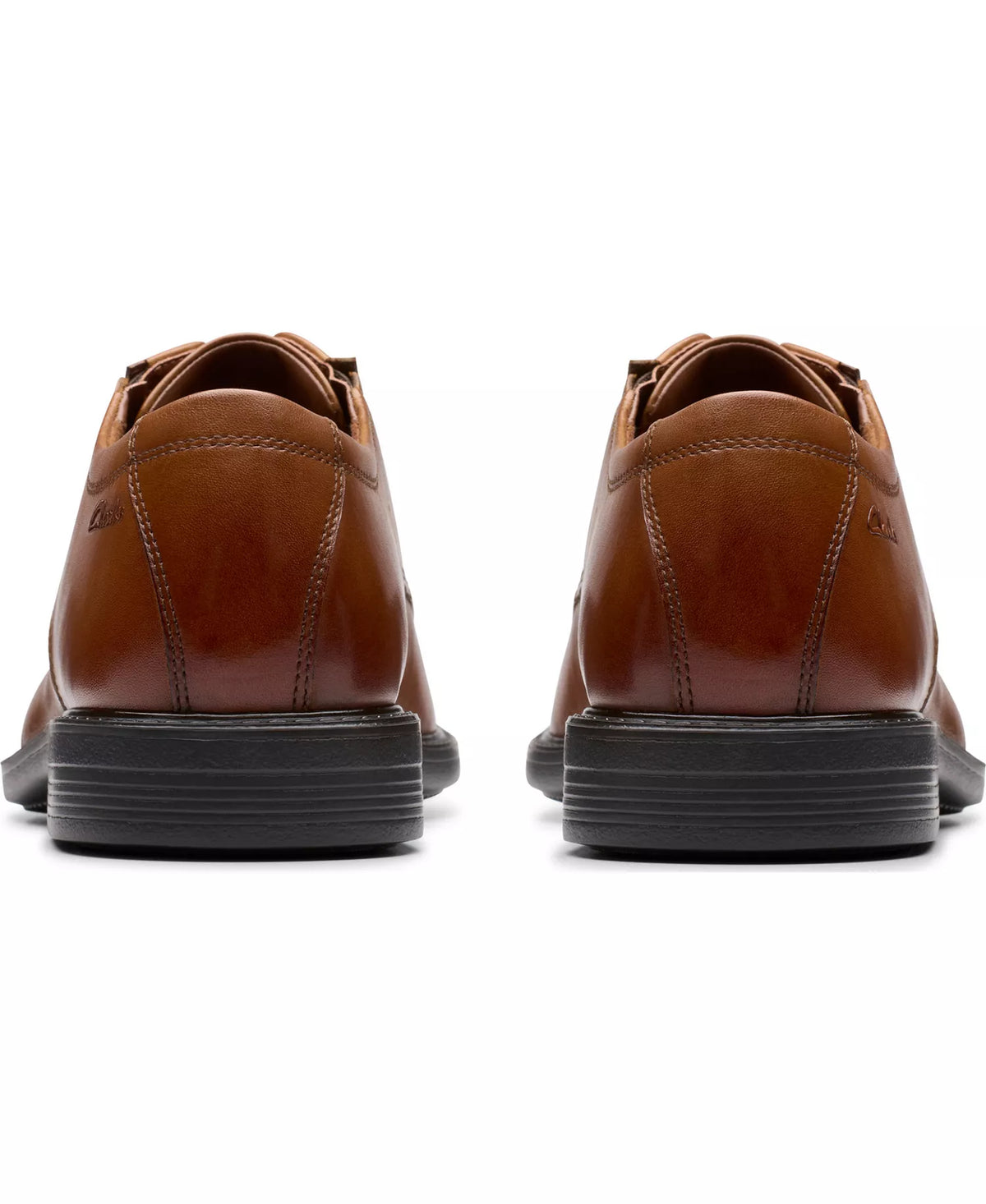 Clarks Men's Cosgrove Apron Dress Shoes  Dark Tan Leather Size 8