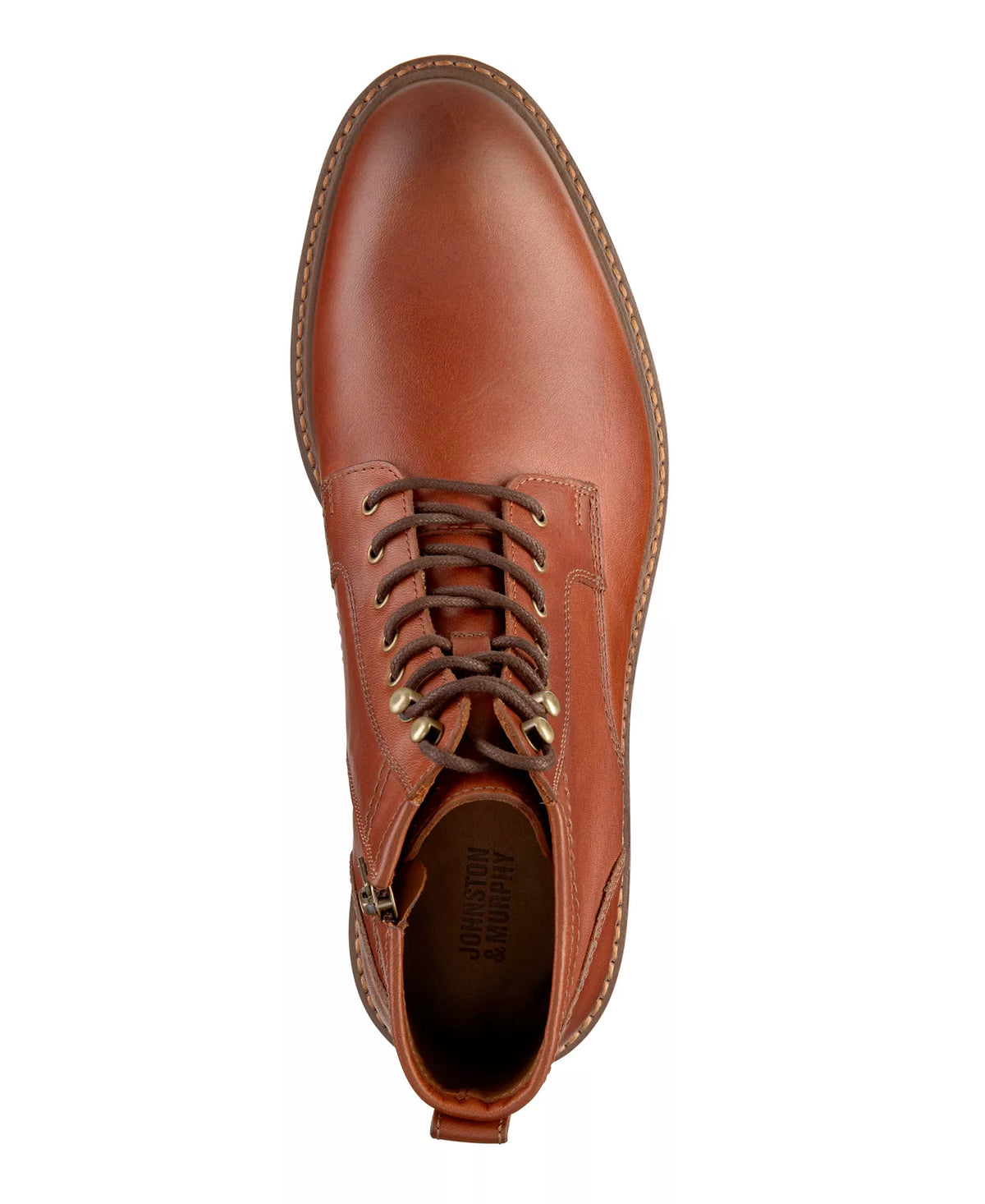 Johnston & Murphy Men's Barrett Lace-Up Boots  Tan Full Grain Size 8.5
