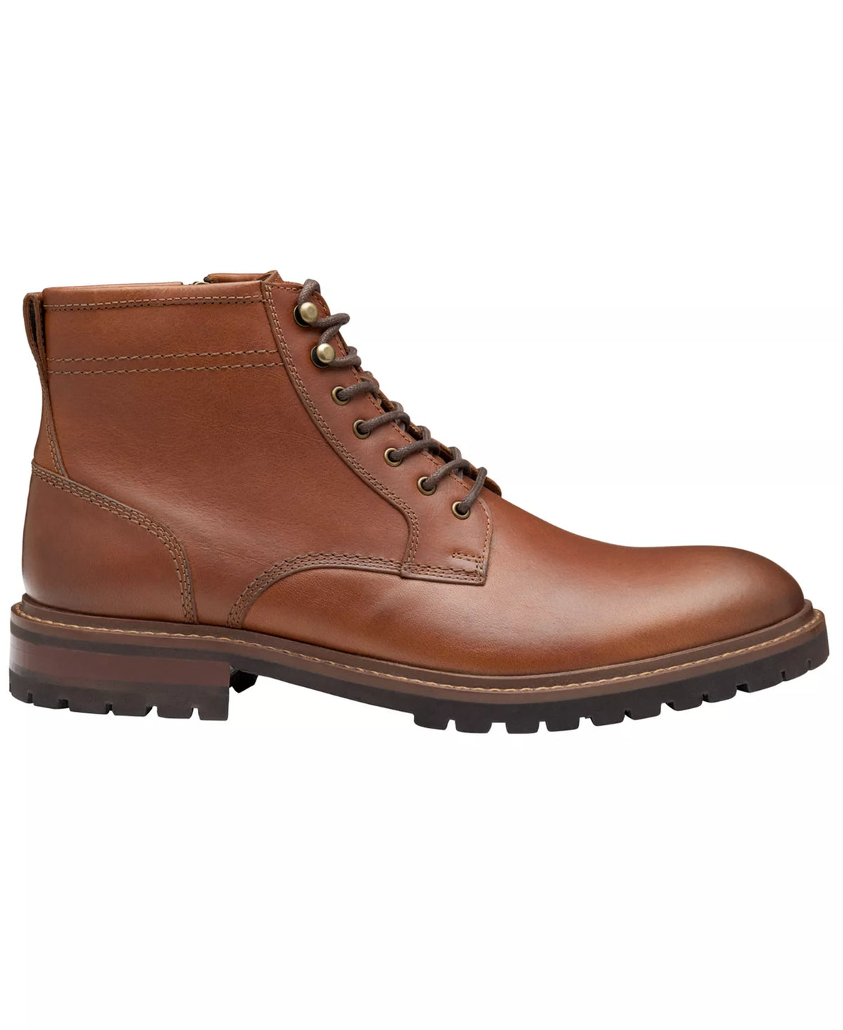 Johnston & Murphy Men's Barrett Lace-Up Boots  Tan Full Grain Size 8.5