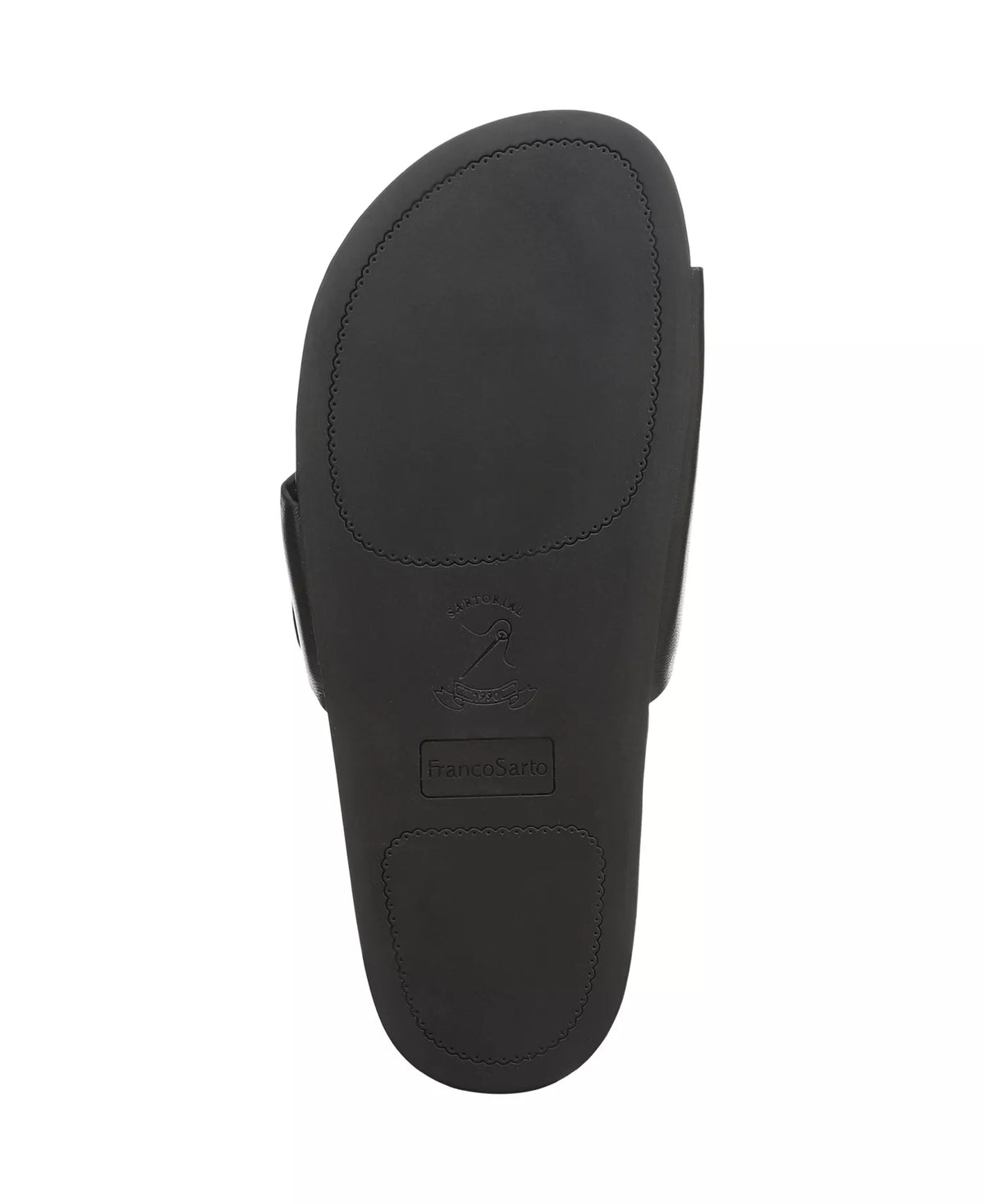 Franco Sarto Women's Brianka Slide Sandals   Black Leather Size 7.5
