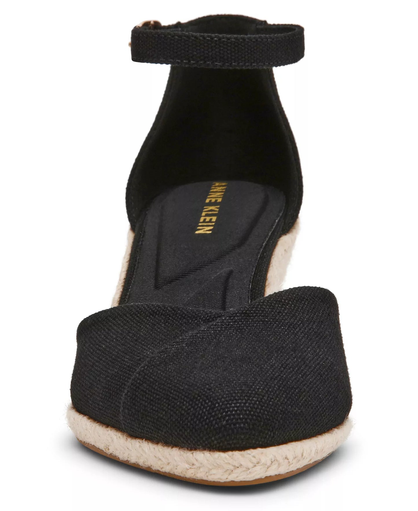 Anne Klein Women's Wilmott Closed Toe Wedge Espadrilles  Black Size 7