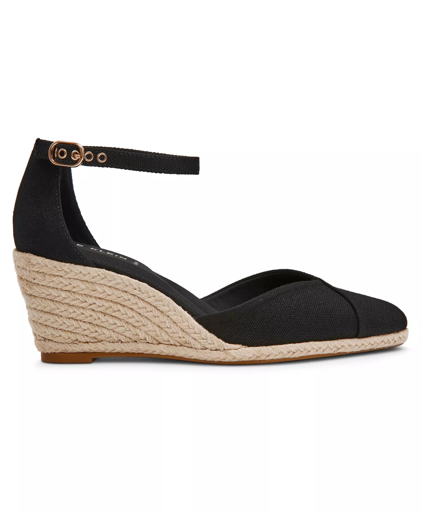 Anne Klein Women's Wilmott Closed Toe Wedge Espadrilles  Black Size 7