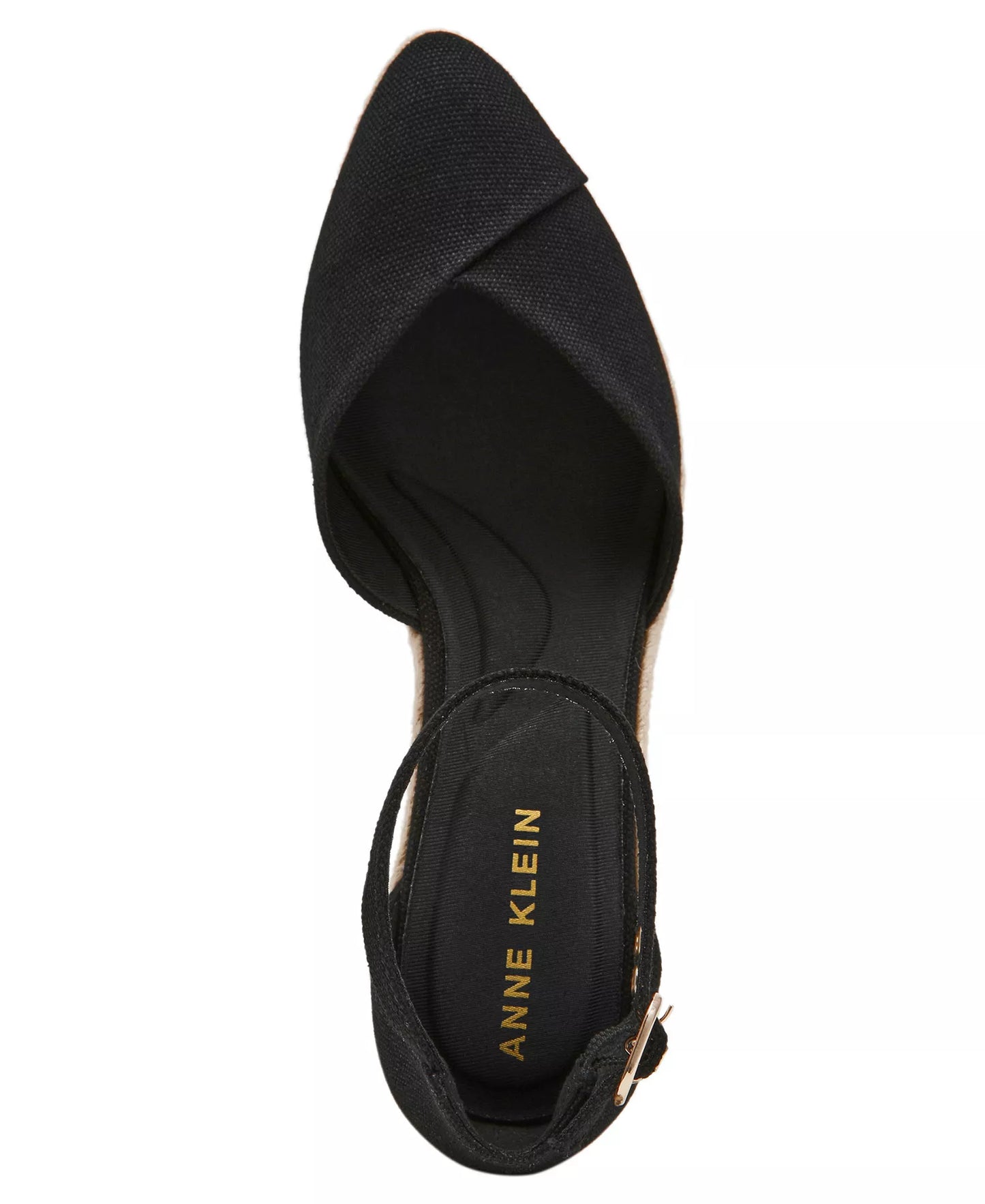 Anne Klein Women's Wilmott Closed Toe Wedge Espadrilles  Black Size 7