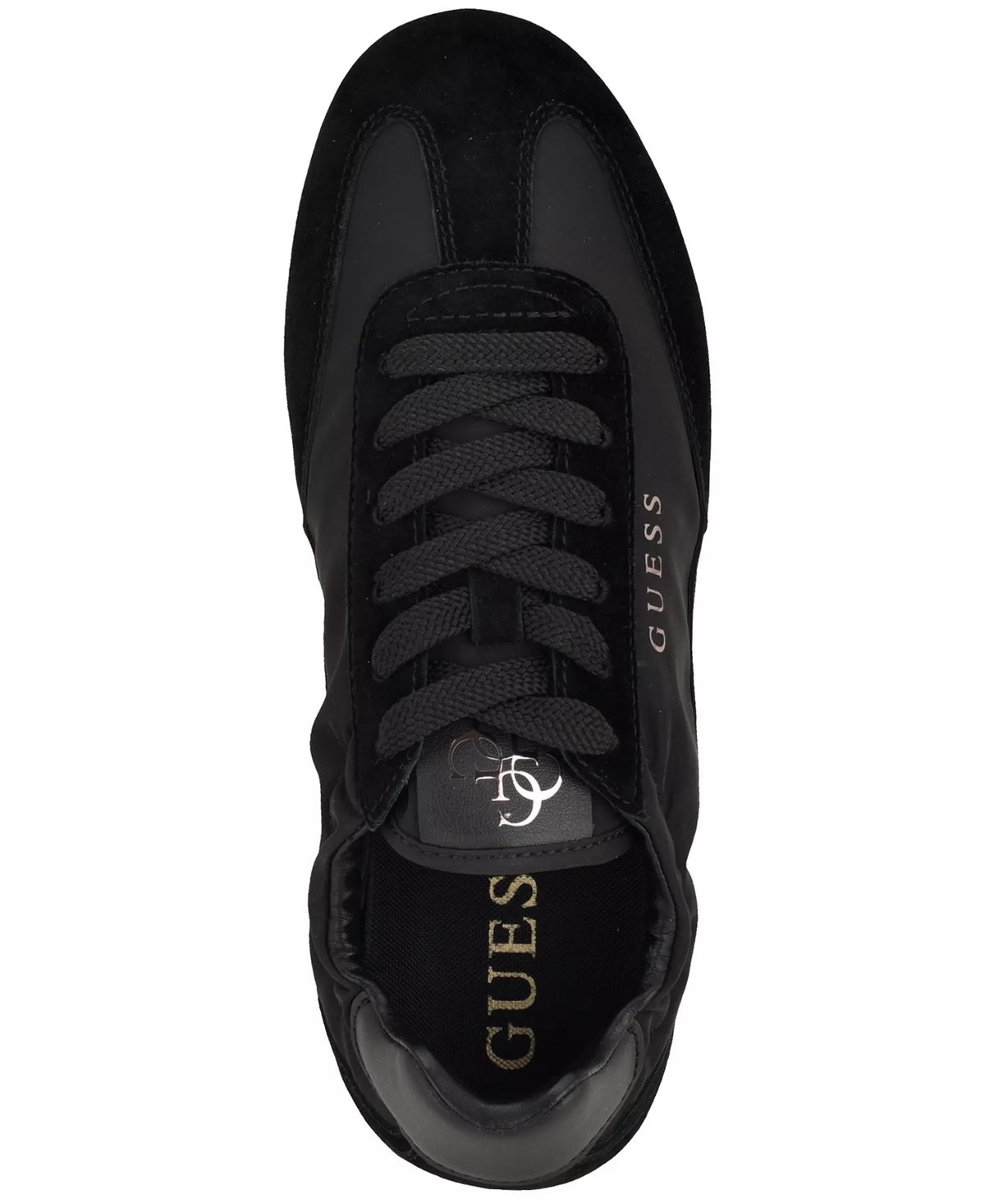 GUESS Women's Rachale Low Profile Lace-Up Sneakers  Black Size 8.5