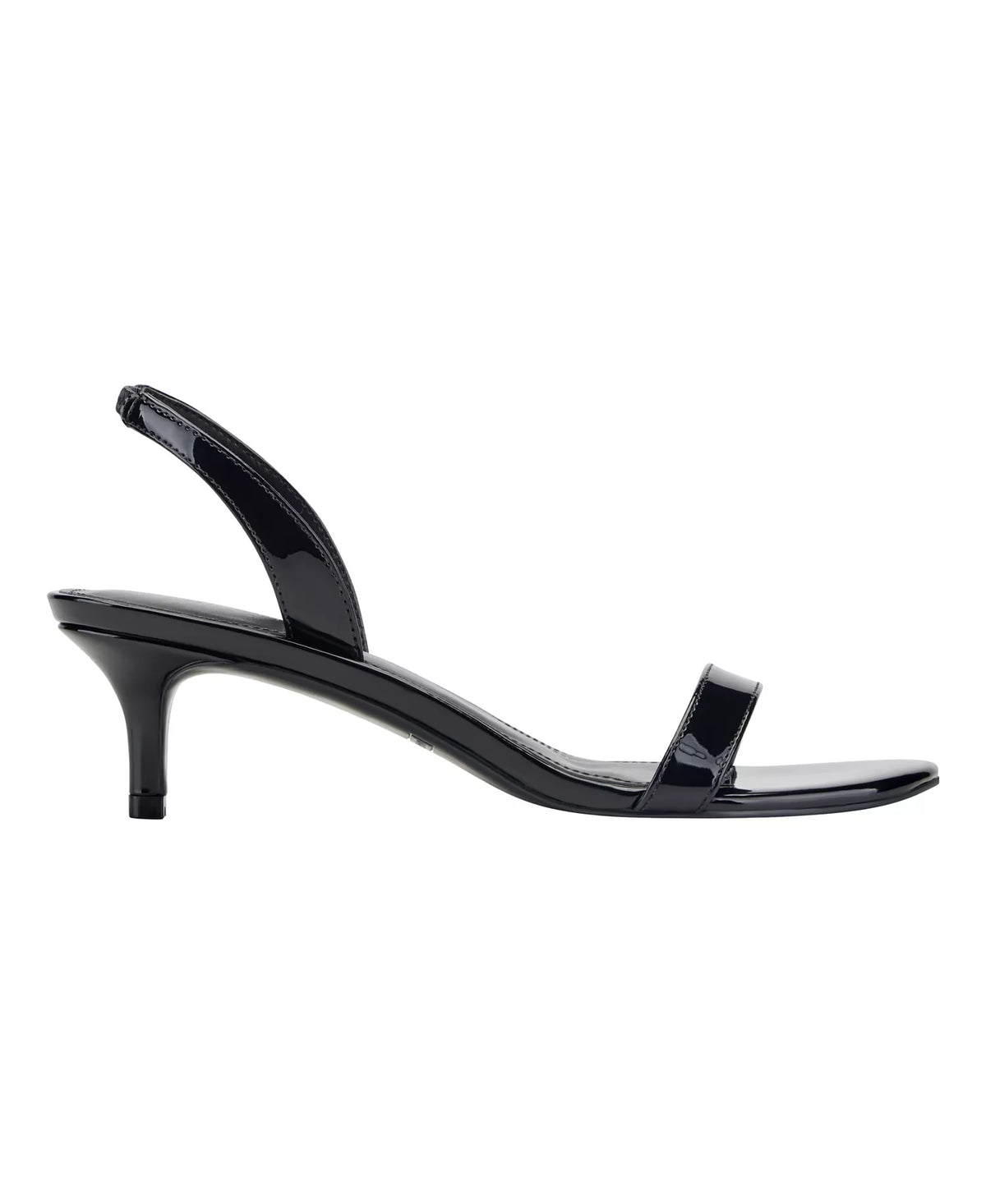 Marc Fisher Women's Salla Slingback Kitten Heel Dress Sandals  Black Patent Size 8