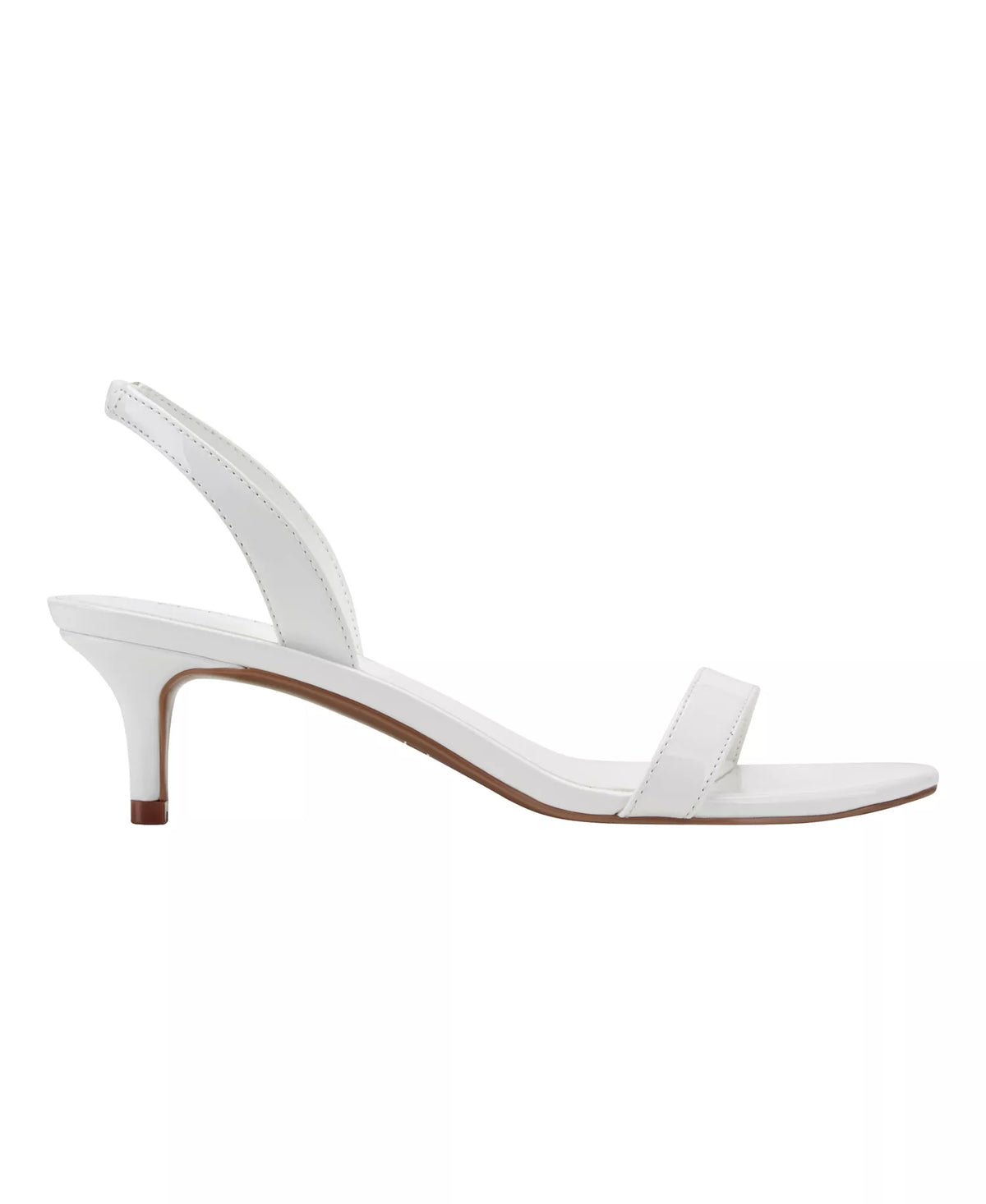 Marc Fisher Women's Salla Slingback Kitten Heel Dress Sandals  White Patent Size 9
