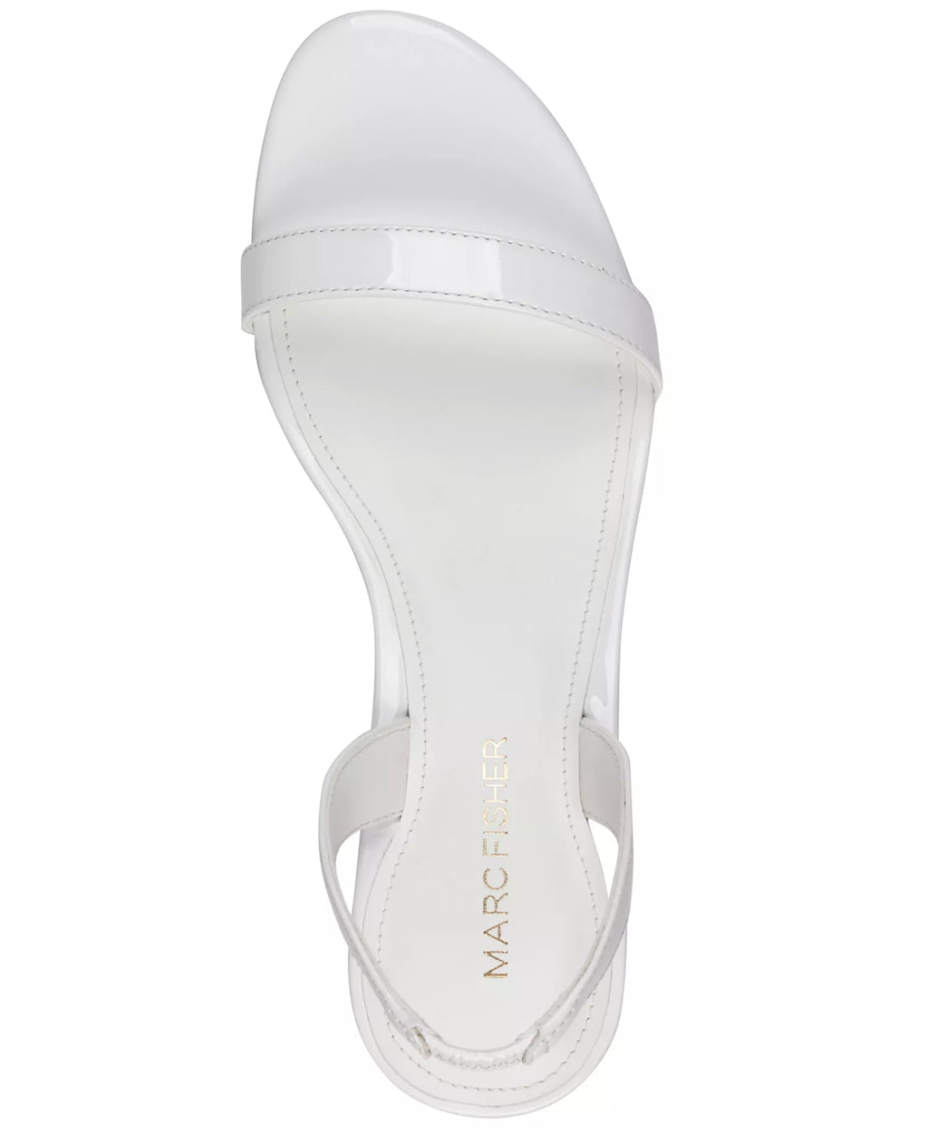 Marc Fisher Women's Salla Slingback Kitten Heel Dress Sandals  White Patent Size 9