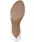Marc Fisher Women's Salla Slingback Kitten Heel Dress Sandals  White Patent Size 9