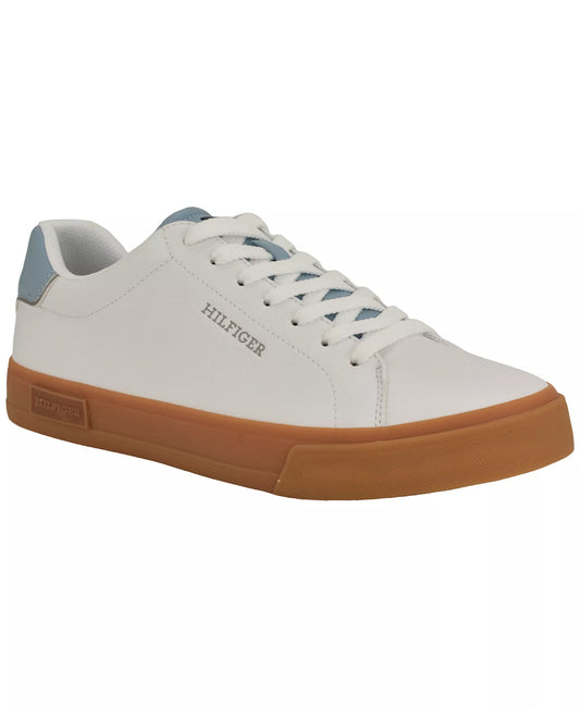 Tommy Hilfiger Men's Rawly Fashion Athletic Sneakers  White/Light Blue/Gum Size 9