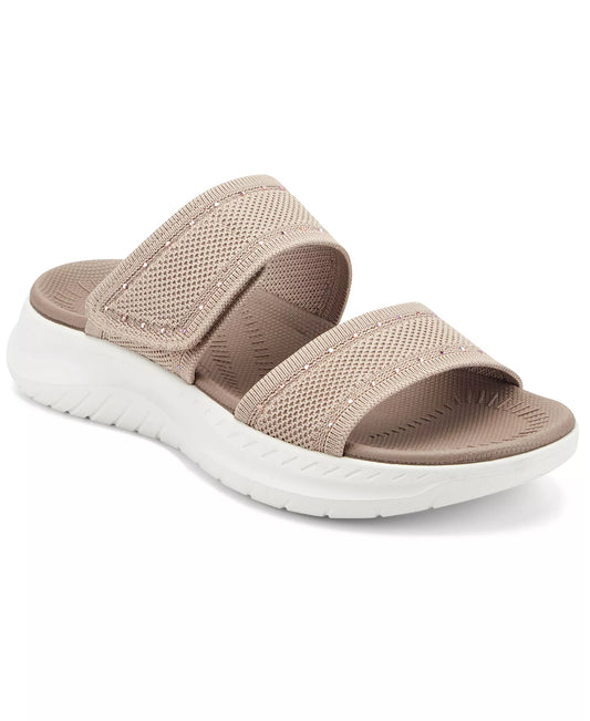 Easy Spirit Women's Daleyza Embellished Slip-On Sandals  Taupe Size 7