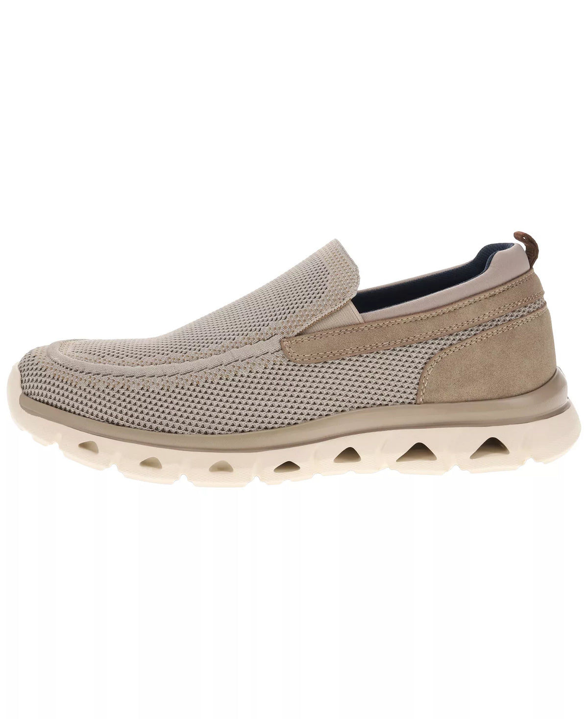 Dockers Men's Caden Knit Synthetic Leather Casual Loafers  Taupe Size 9.5