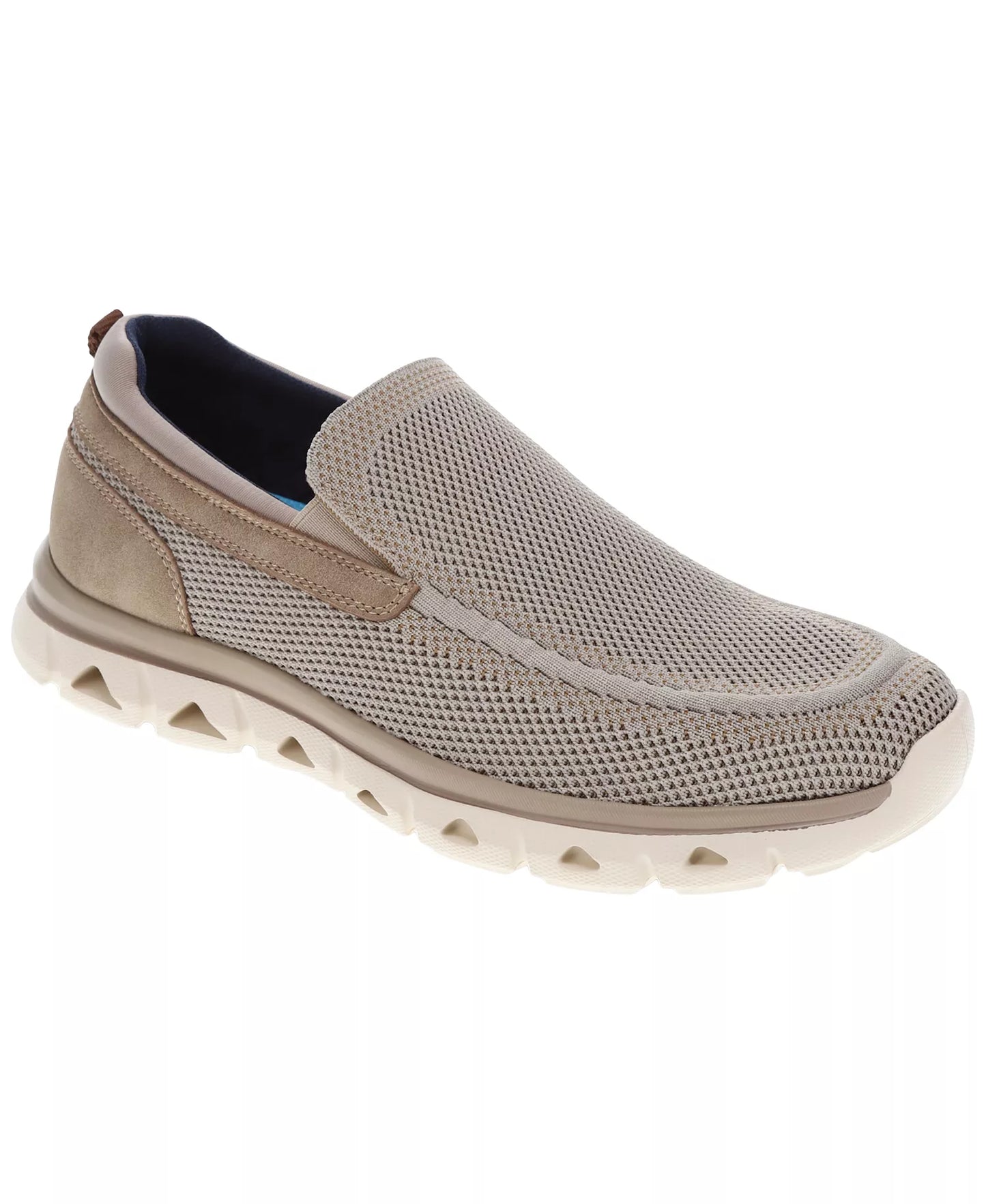 Dockers Men's Caden Knit Synthetic Leather Casual Loafers  Taupe Size 9.5