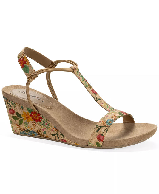 Style & Co Women's Step N Flex Voyage Wed  Rose Gold Size 7