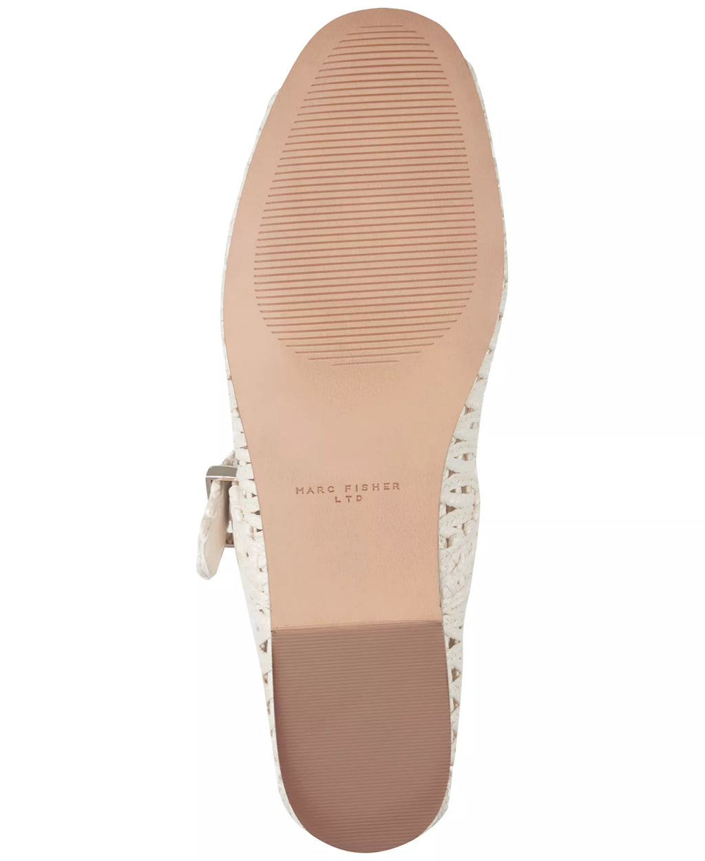 Marc Fisher Women's Emillia Round Toe Mary Jane Dress Flats  Cream Size 7