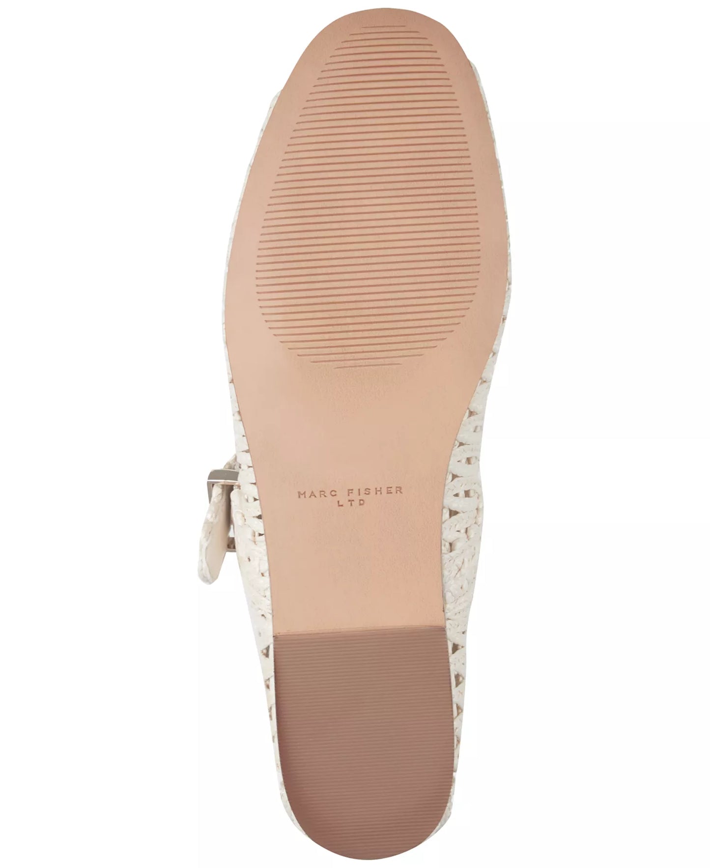 Marc Fisher Women's Emillia Round Toe Mary Jane Dress Flats  Cream Size 7