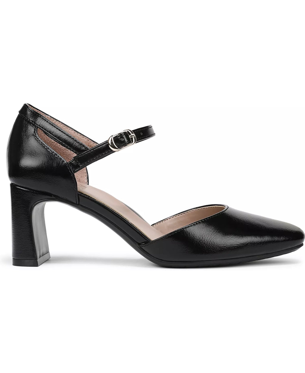Naturalizer Women's Yasmin Mary Jane Pumps  Black Faux Leather Size 11W
