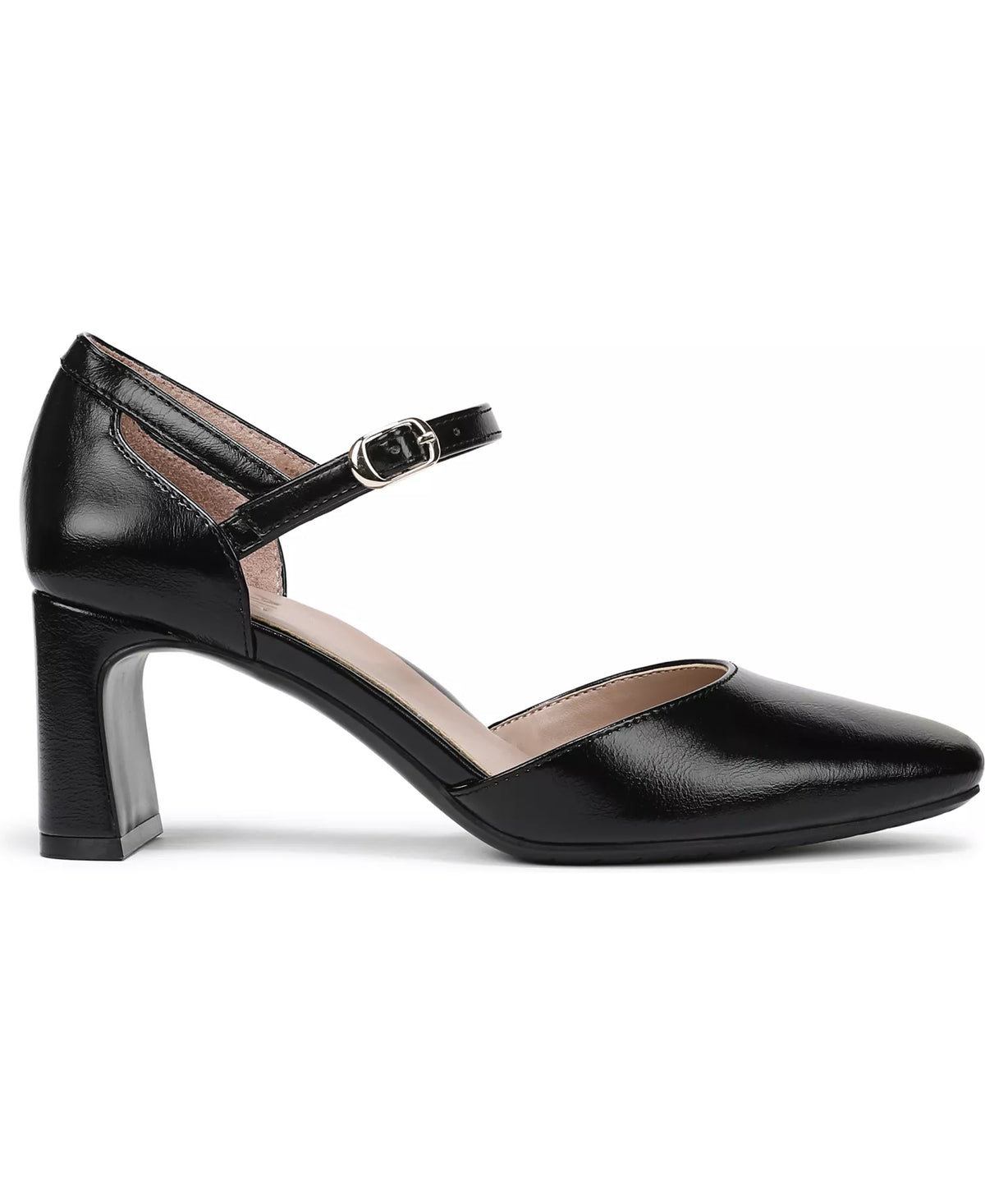Naturalizer Women's Yasmin Mary Jane Pumps  Black Faux Leather Size 11W