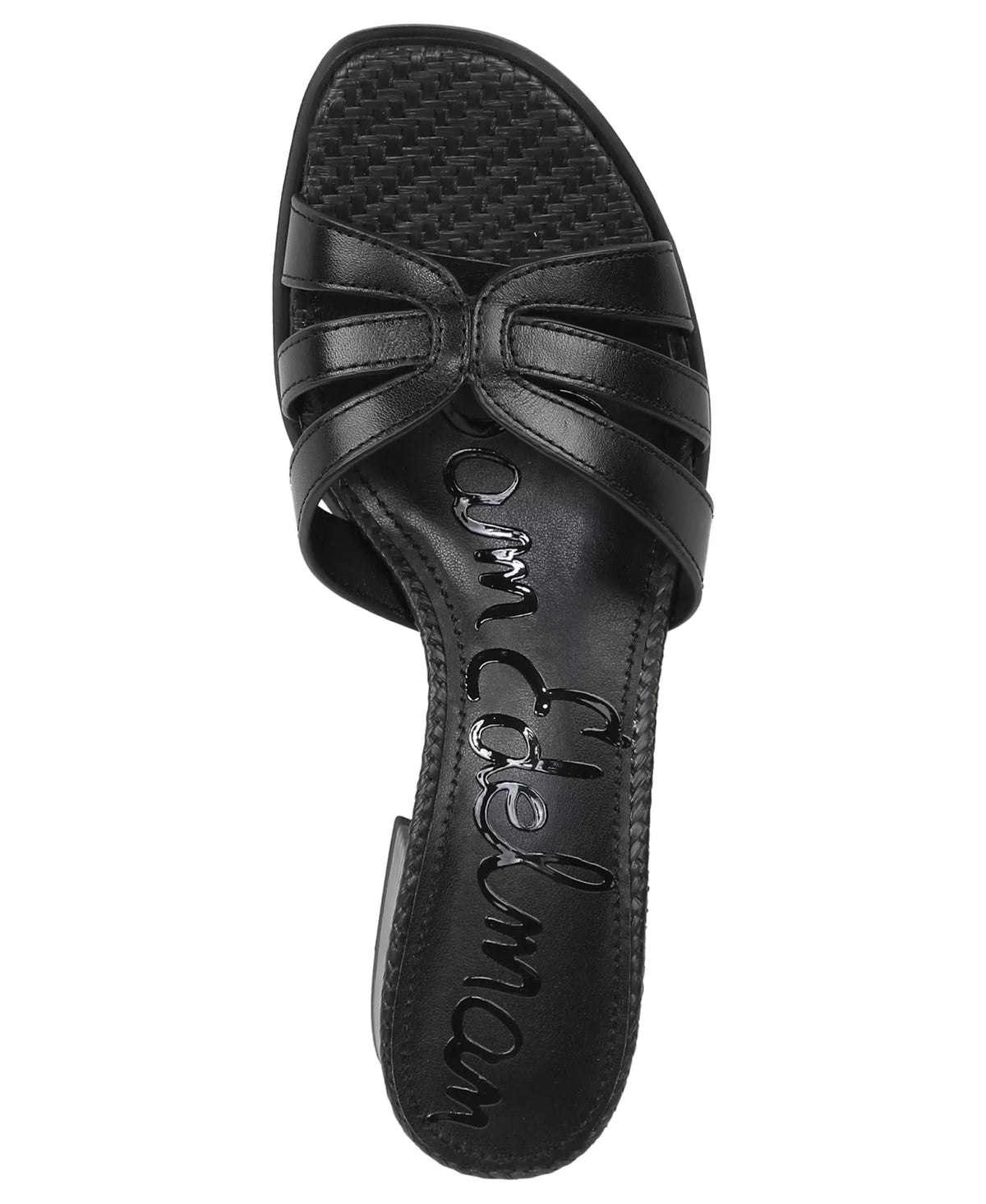 Sam Edelman Women's Farrin Slide Sandals  Black Leather Size 5.5