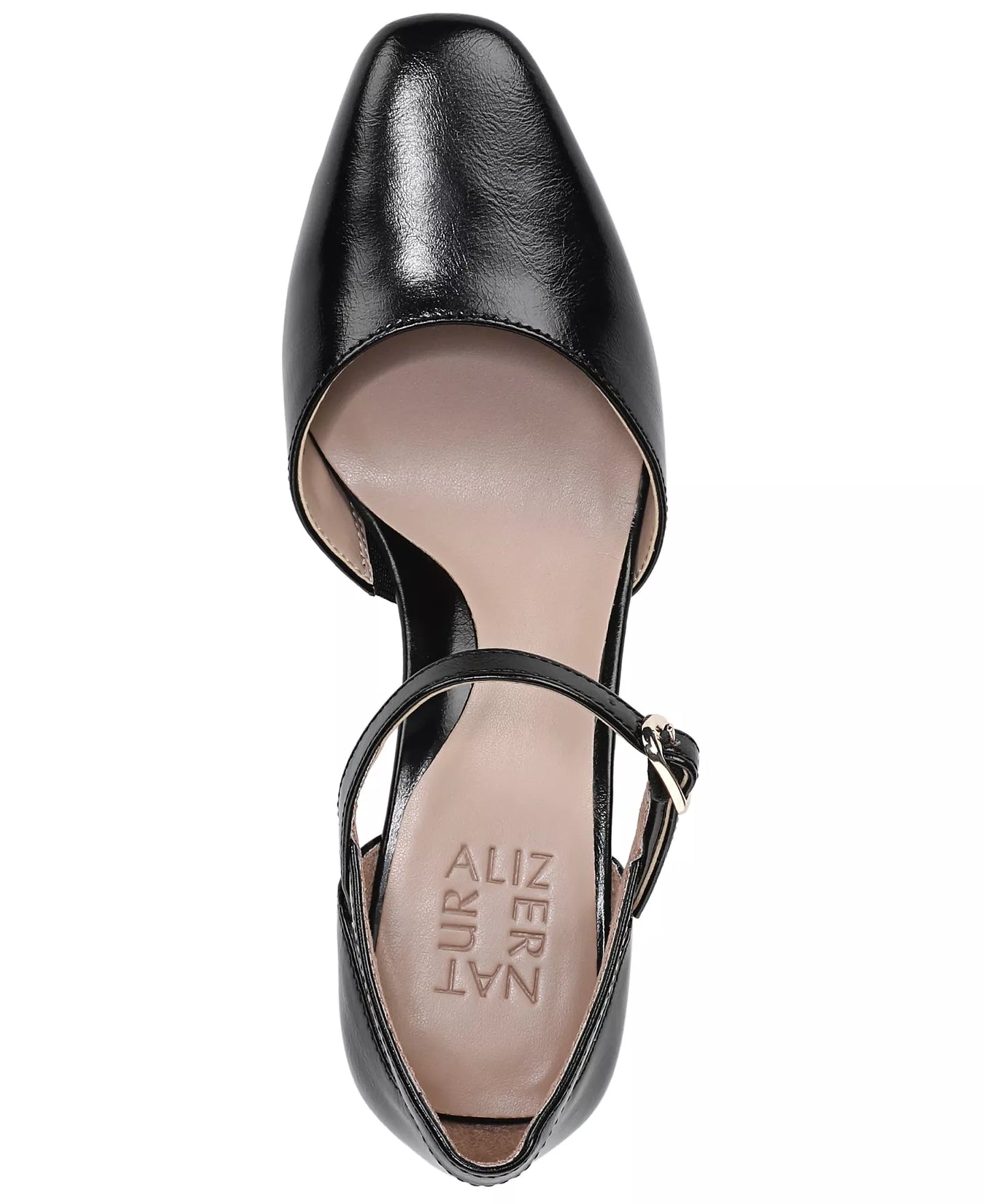 Naturalizer Women's Yasmin Mary Jane Pumps  Black Faux Leather Size 11W